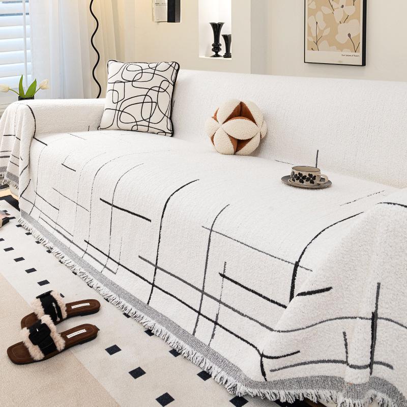 

Autumn and winter new half-edge velvet ins wind sofa cover cloth universal in all seasons, full cover universal, a whole sofa cover blanket towel 180*130cm