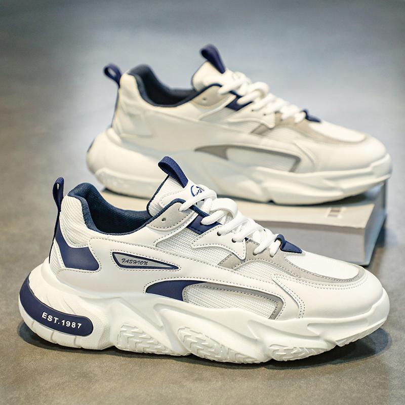 

Men s shoes Four Seasons 2025 new versatile running shoes sports casual shoes men s height-increasing white shoes platform dad shoes 44
