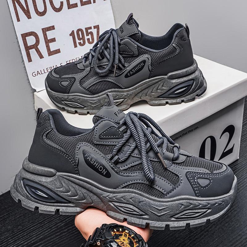New ModelSummer Dad Shoes Men'S Mesh Breathable Thick-Soled Versatile Sports Shoes Men'S Ins Trend Increases Men