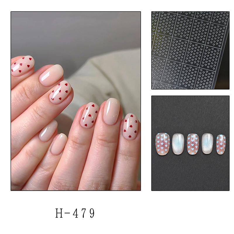 1 Sheet Nail Art Hollow Out Sticker Star Butterfly Love Adhesive Template Stamp Stickers Nail Art Decoration Charm Nail Decals