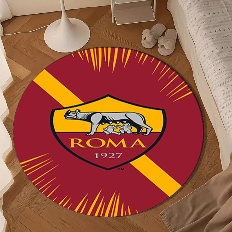 Football Club Emblem Round Rug for Livingroom,Bedroom, Palyroom, Chair Rug, Area rug, Circle Carpet, Large Size Fan Christmas gift