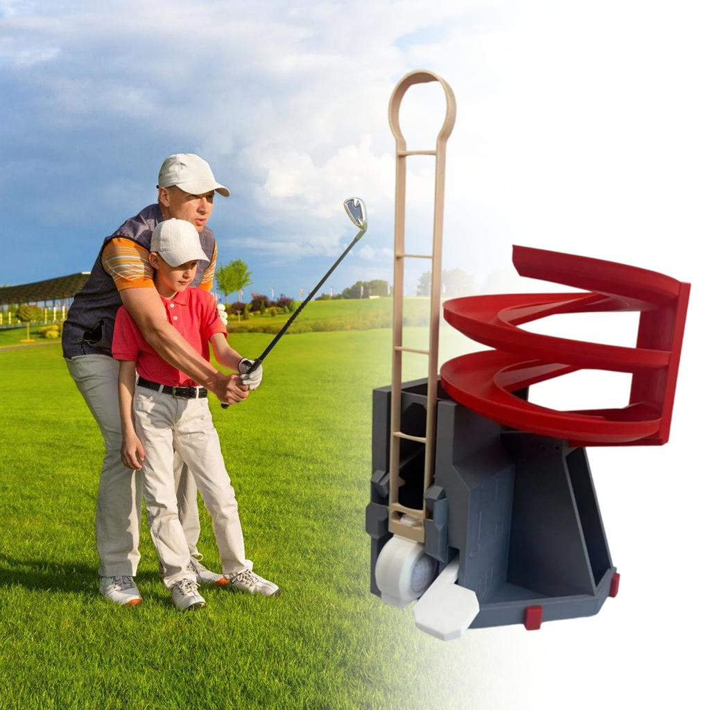 Golf Ball Teeing Device Training Machine with Foot Pedal Golf Ball Dispenser Swing Training Launchers Practice Tool