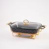 Light Luxury Style Golden Point Ceramic Soup Pot Household Large Capacity Golden Baking Pan Dry Soup Pot Creative Pot