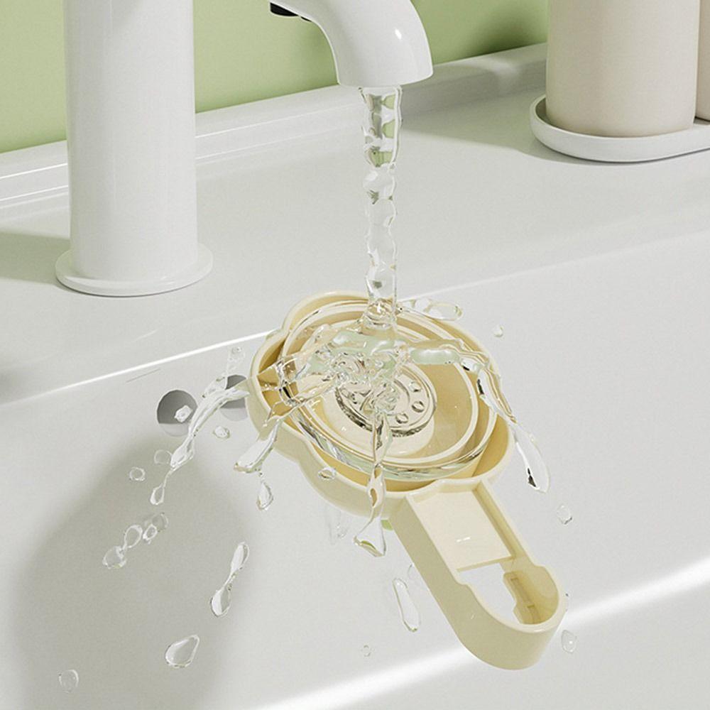 Flower Soap Holder No Punching Soap Storage Shelf  for Bathroom Kitchen Organizer