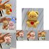 Cute Cartoon Butter Bear Plush Keychain Lovable Stuffed Animal For Kids With Soft Pp Cotton Filling