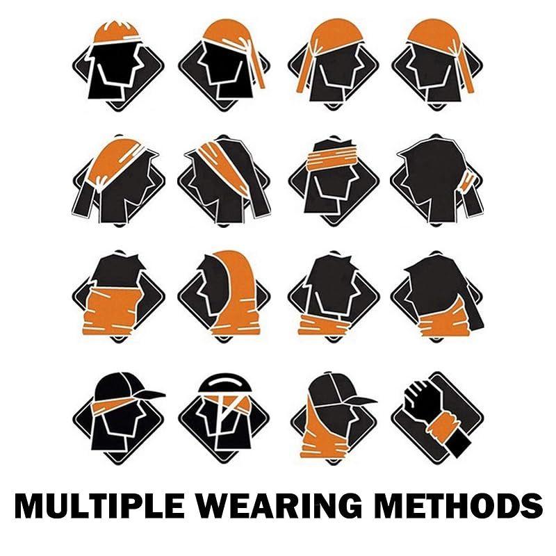 Used [NEW] [SMEHCF] Multi-purpose Bandanas 4 Pack for Women and Men, Headband, Balaclava, Hair Head Scarf, Face Half, Airsoft Paintball Mask, Neck