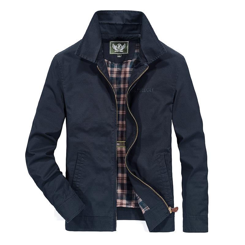 

Куртка мужская с лацканами, тонкая осенняя повседневная мужская спортивная куртка M чёрный