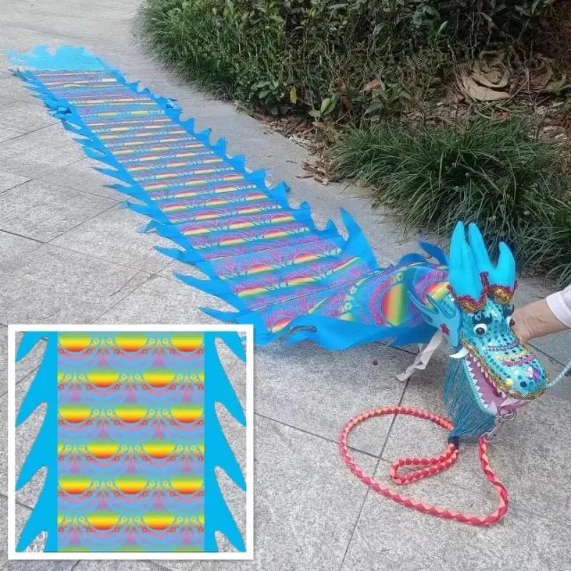 New Year Christams Outdoor Performance 4 Meters Chinese Silk Dragon Dance Products Fitness Dragon For Children Adults