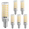 Ampoule LED LEDGLE, Culot E12, 8W, Blanc Chaud (3000K), 700lm, Équivalent à une ampoule halogène 80W, 88 LED, Non gradable, Angle de faisceau à 360°, Lot de 6 pièces, PSE