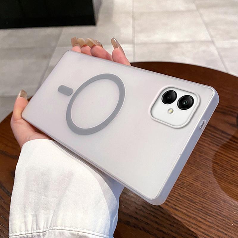 

For Samsung Galaxy A05 4G Magnetic Case Compatible with MagSafe Frosted PC Phone Cover Titanium Grey