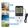 AC110~230V Temperature Controller Socket LCD Display Timer Switch Multifunction Thermostat Outlet EU US UK FR Plug Thermometer