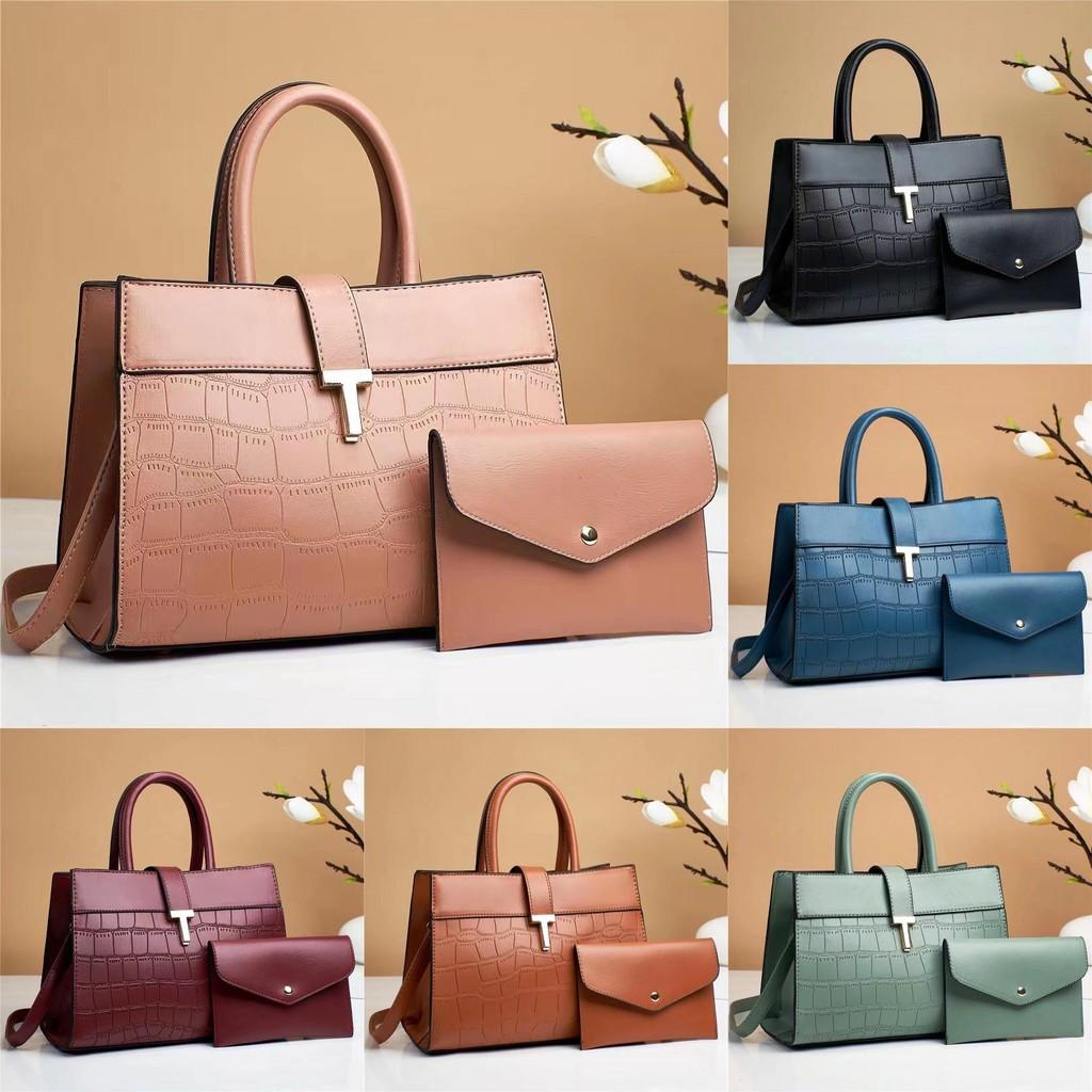 Color Solid Classic Women Shoulder Bag Soft Structure Versatile Travel Design