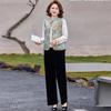 Mom's 2026 New Style Dignified & Elegant Chinese National Trend Jacket Top Three-Piece Set for Middle-Aged & Elderly Women.