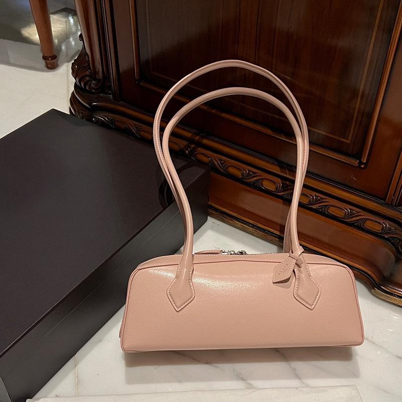 French Retro Genuine Leather Underarm Bag - Versatile Ladies' Handbag for Casual and Commuting