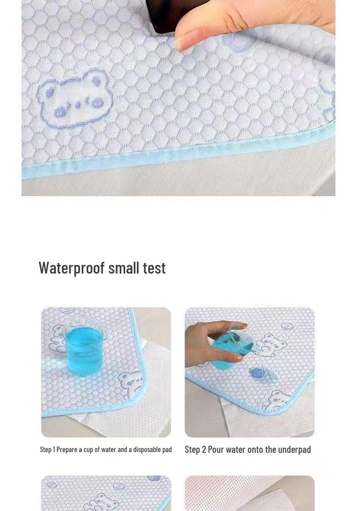 Atmungsaktive Wasserdichte Baby-Kühlmatte & Waschbare Auslaufsichere Bettlaken