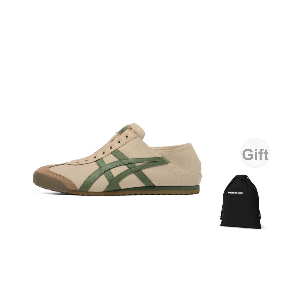 Onitsuka Tiger Mexico 66 Paraty Fabric Classic Trendy Comfortable Lifestyle Casual Shoes Unisex sneaker Beige 1183A437-253