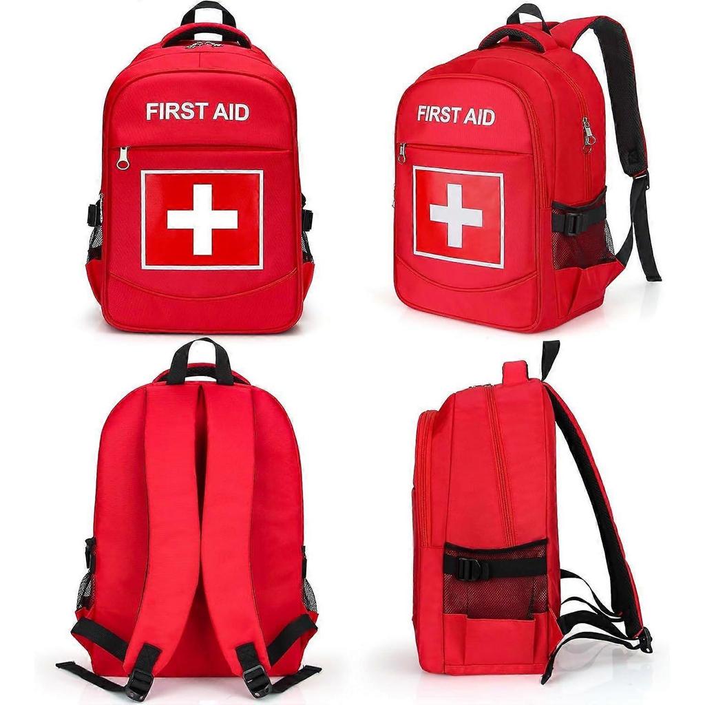 First Aid Backpack with Multi-Pocket, Emergency Medical Backpack, Large Capacity & Water-proof, Empty First Aid Bag for Home Of