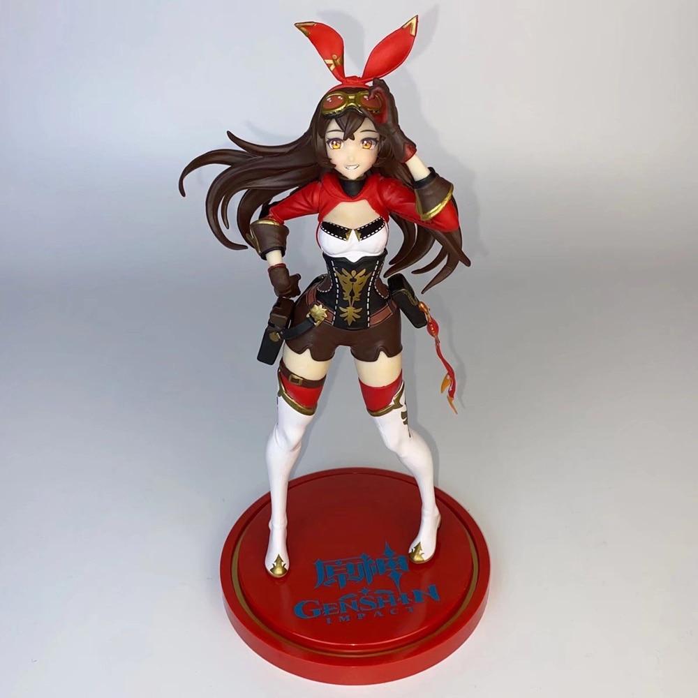 23cm Genshin Impact Amber Anime Figure Klee Hibana Knight Action Figure Collection Model Doll Toy