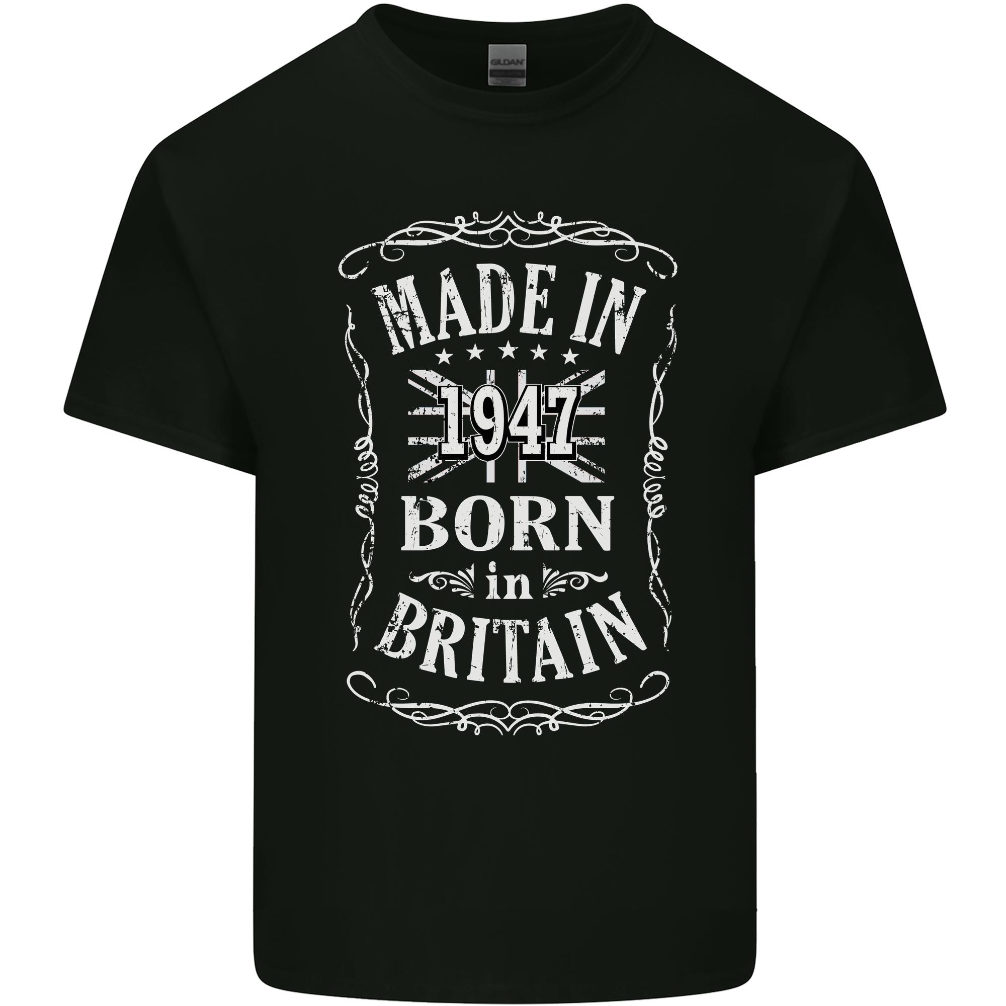 Born In Britain 79th Birthday Made 1947 Unisexs Light Cotton TShirt S