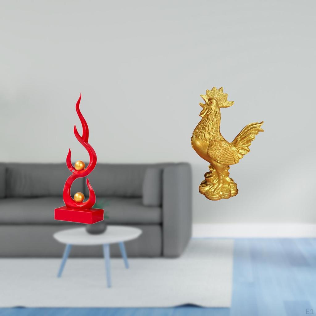 Abstract Fire Resin Flame Figurine Modern Sculpture Ornament for Office Bookshelf Patio Friend Gift
