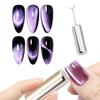 Nail Art Magnet Set with Iron Wire 3D Heart Shaped Magnetic Rod Cat Eyes Polishing Effect Nail Tools