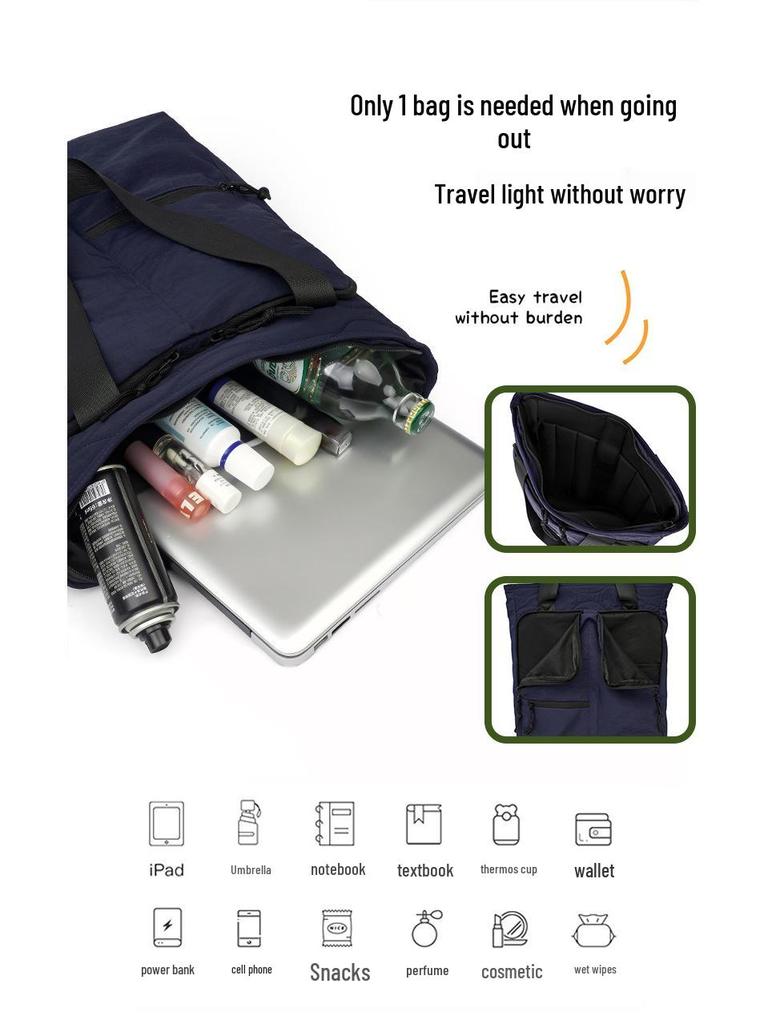 Versatile Multifunctional Nylon Backpack & Stylish Shoulder Bag