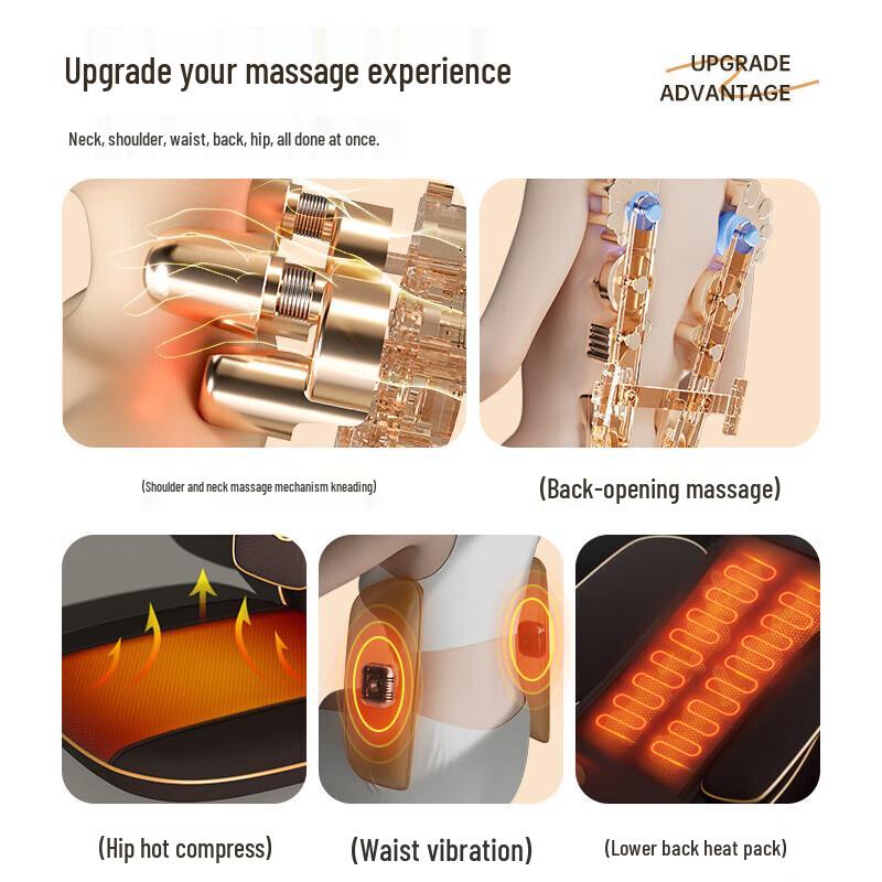 AUX Heated Back & Waist Massage Cushion