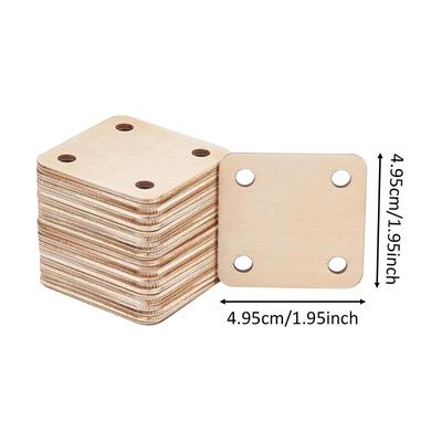 Weaving Cards 4 Holes Wood Loom Kit for DIY Scarves Handicrafts Tapestry Hats