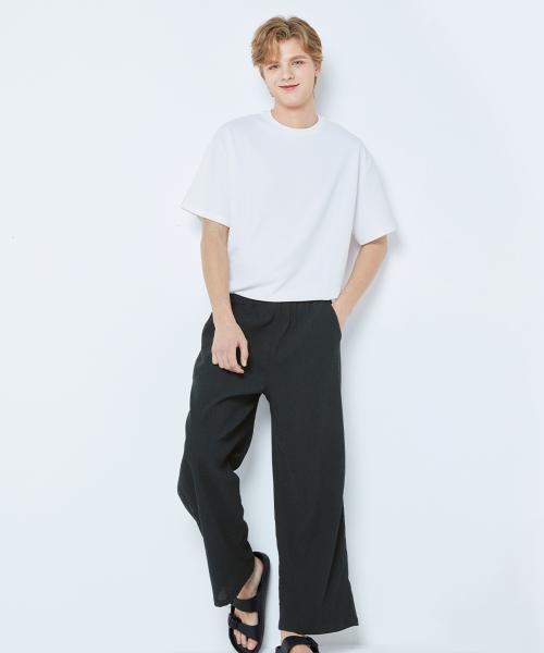 

[BYC] Crinkle Gauze Ankle-Length Pajamas [Shipped from Korea] 100% Authentic Teal Blue - 090