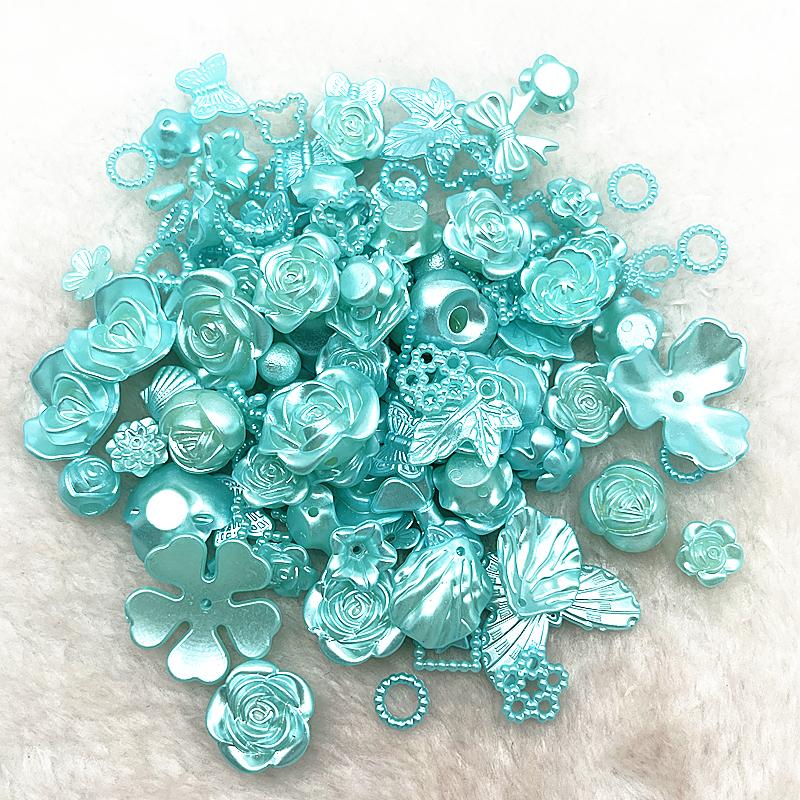 20g/lot Mixed Rose Flower Bowknot Beads Star Heart Butterfly Acrylic Spacer Beads for Jewelry Making DIY Bracelet Accessories