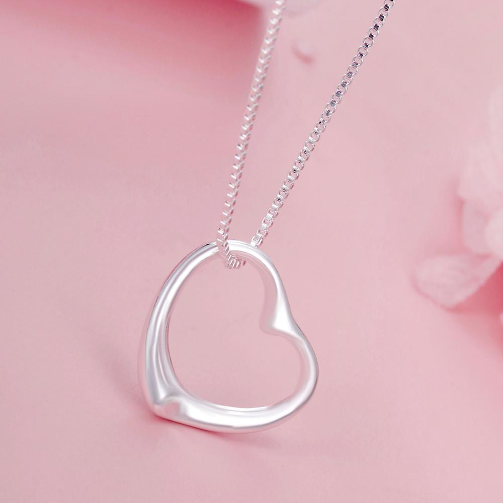 Collana Donna Con Cuore E Croce In Argento Sterling 925 - Pendente Con Zirconi - Gioiello Elegante Per Donne E Ragazze - Regalo San Valentino