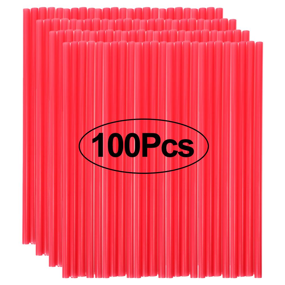 100Pcs Disposable Plastic Straws Colorful Bubble Milk Tea Cocktail Drinking Straws Party Birthday Supplies Kitchen Accessories