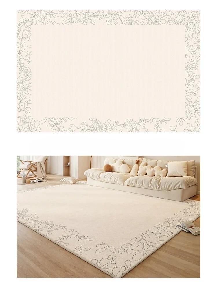 Log Texture Beige Forest Area Rug Modern Light Luxury Living Room Carpet Soft Machine Washable Bedroom Decorative Floor Mat