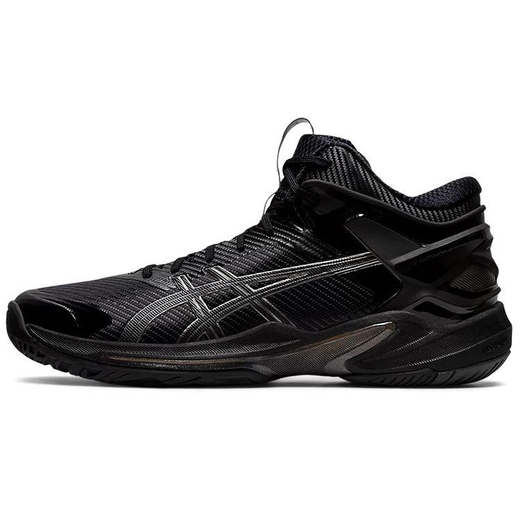Asics Gel-Burst 24 Round Toe Lace-Up Fabric High-Top Basketball Shoes Unisex Sneakers Black 1063A015-001
