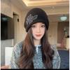 Butterfly Pattern Drawstring Beanie Cap Windproof Ear Protection Hat Casual Cover Head Cap  Women