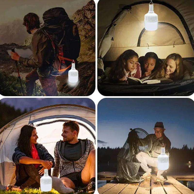 60W Emergency Light Outdoor 0Supplies Outdoor USB Rechargeable LED Light Bulb Lantern Hiking Sports Entertainment