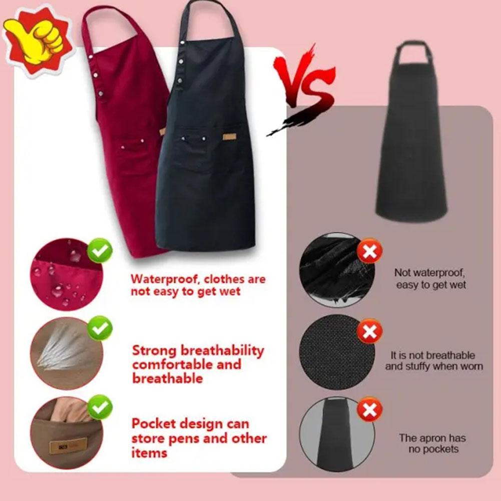 Neue Mode Küchenschürzen für Frauen und Männer Koch Arbeitsschürze für Grill Restaurant Bar Shop Cafés Schönheit Nägel Studios Uniform