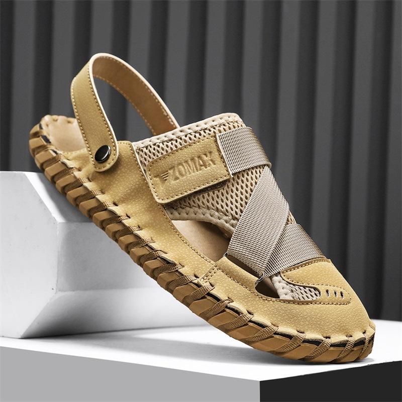 

Босоножки Baotou двойного назначения мужские повседневные пляжные туфли на мягкой подошве мужские уличные шлепанцы мужские летние 2024 новинка мужские шлепанцы 39