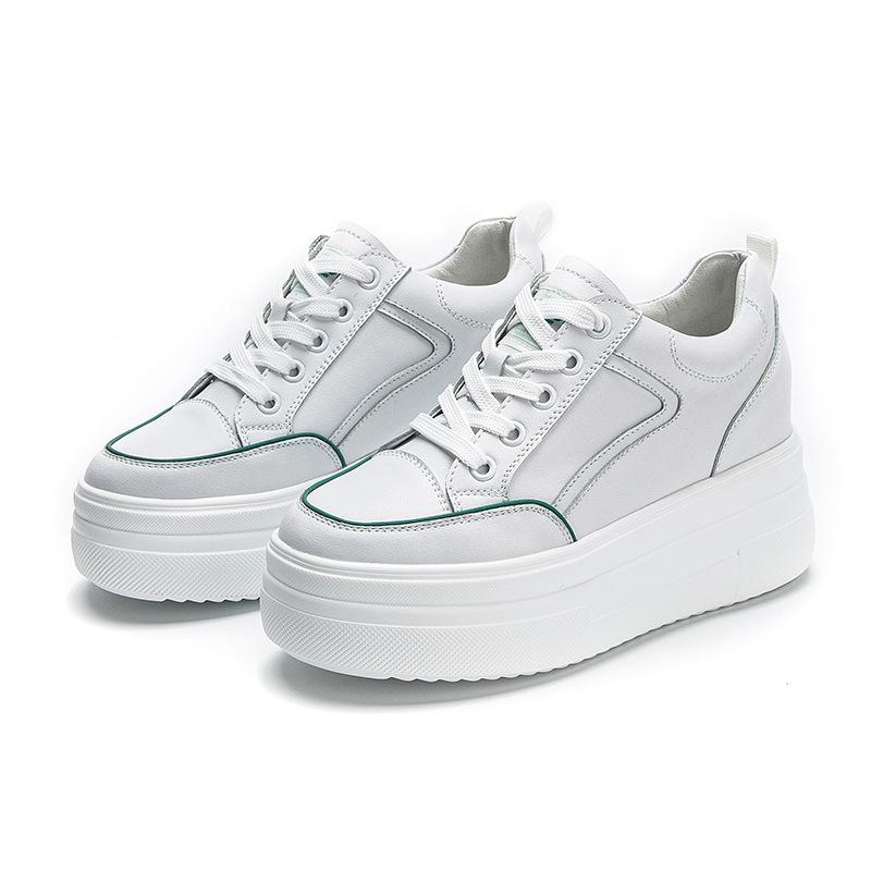 

Inner height-increasing muffin platform sports casual shoes, new models in spring and autumn 34 зелёный