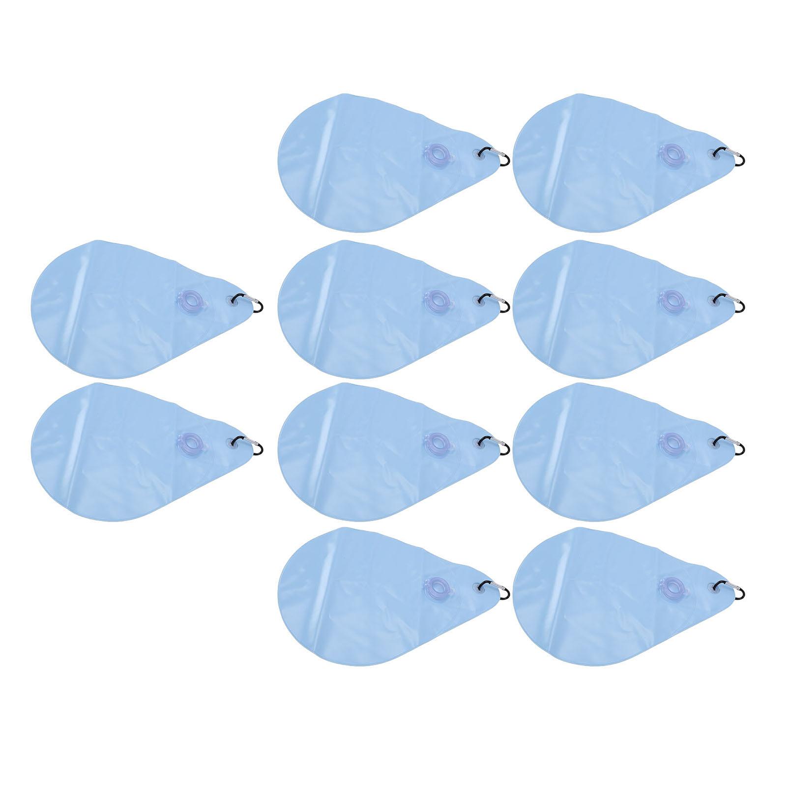 

10PCS Pool Cover Weights PVC Water Bags Antifreezing Winter Swimming Pool Cover Hanging Bag for Ground Pools