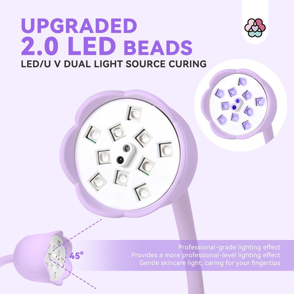 SAVILAND 30W Gel Nail Lamp IntelliSense Nail Lamp Cordless UV Light for Gel Nails Rechargeable LED Flash Curing Gooseneck UV Lamp Gel Nail Quick Dry