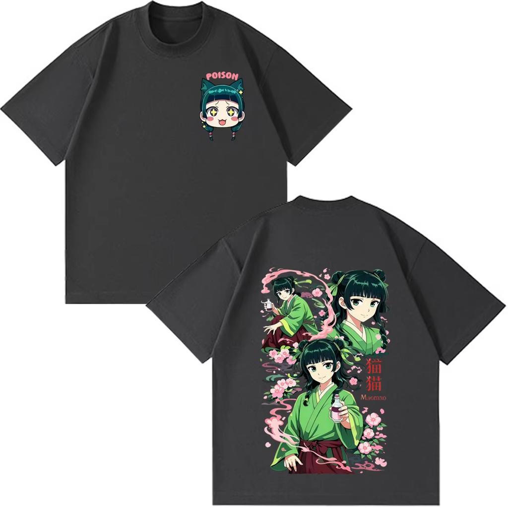 Hip-hop Style Summer Short Sleeve Casual Trendy T-shirt Printed with Patterns from the Anime The Apothecary Diaries T-shirt