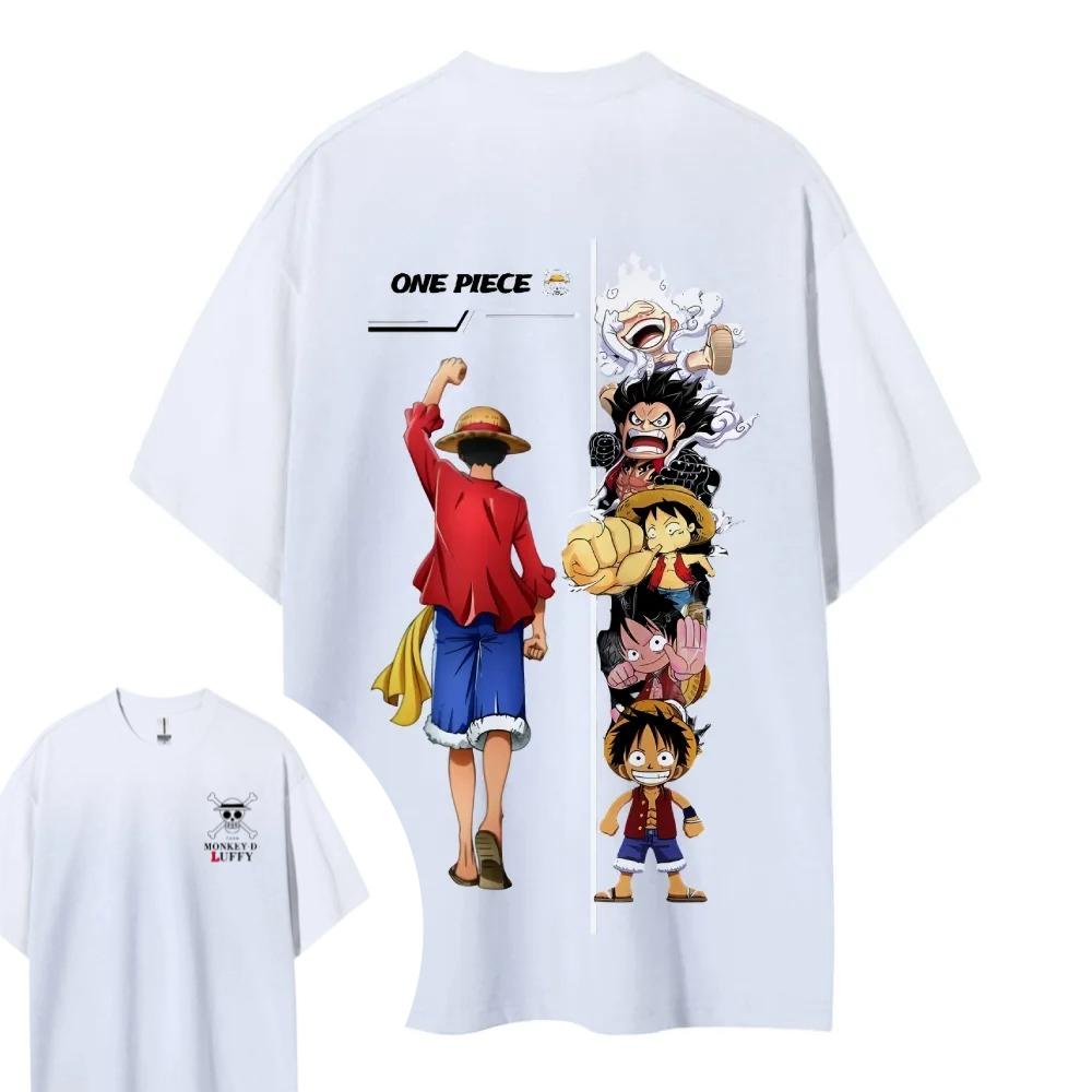 Unisex Anime One Piece Printed T Shirts Unisex Graphic Tee Women Short Sleeved Tee Y2k Clothes Cotton Tops Summer