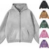 Women's Tie Long Sleeve Zip Up Hoodie Casual Hooded Sweatshirt for Spring Fall