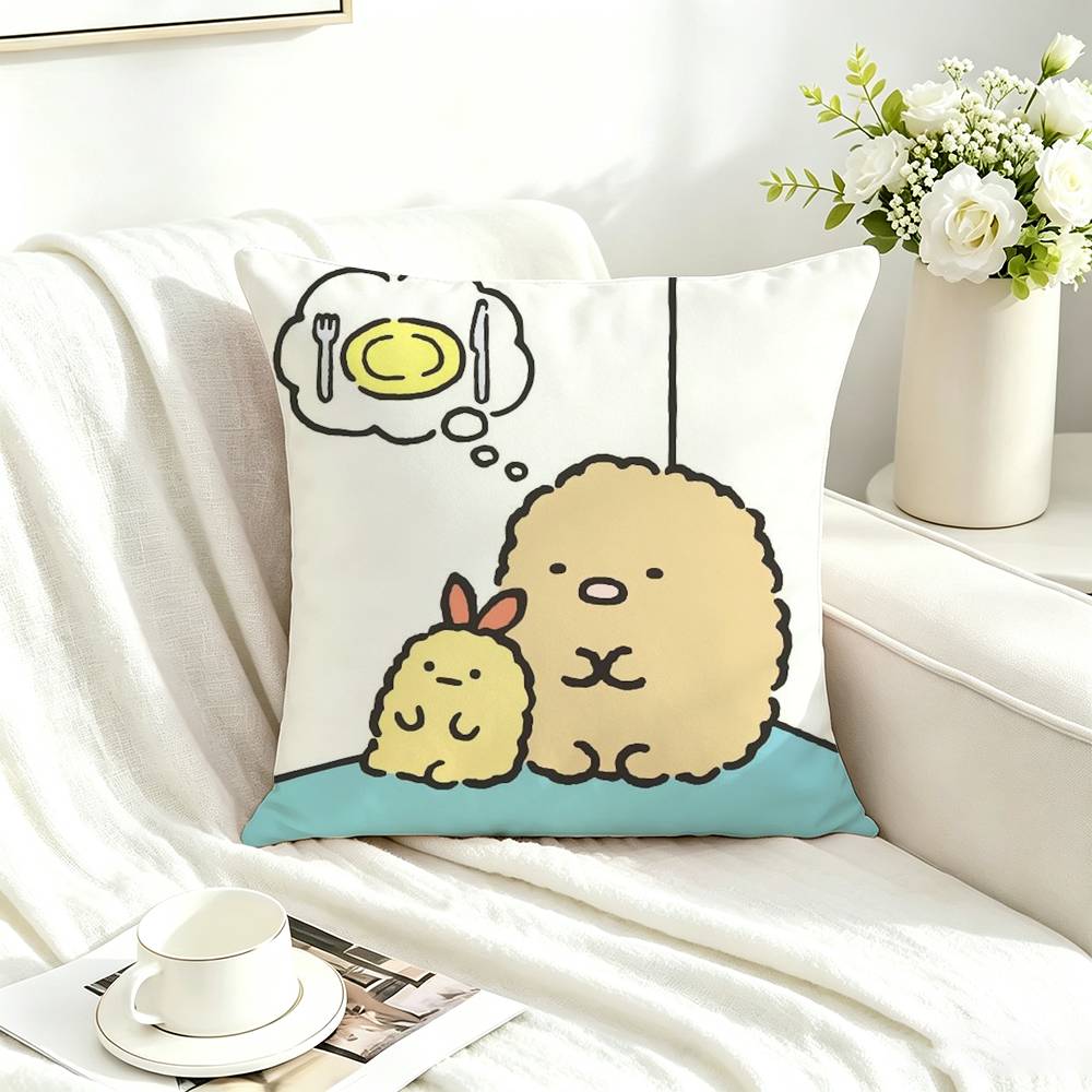 Japan Anime S-Sumikko Gurashi Square Double-Sided printed Pillow Case Bedroom Bedside Pillow Sofa Cushion Cover