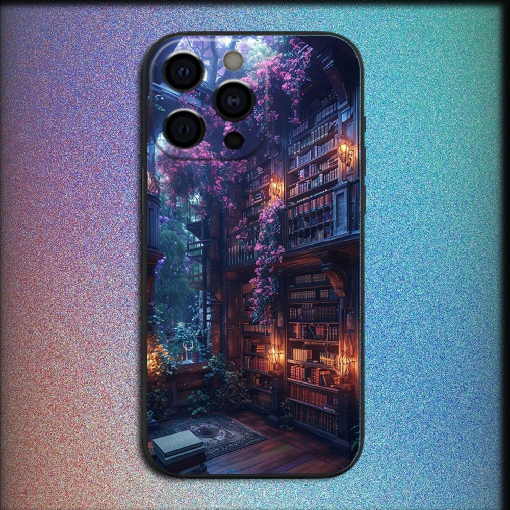 

Alchemist Shelf Book Locker Phone Case For iPhone 16,15,14,13,12,11,Pro,X,XS,Max,XR,Plus,Mini Soft Black Cover iPhone16