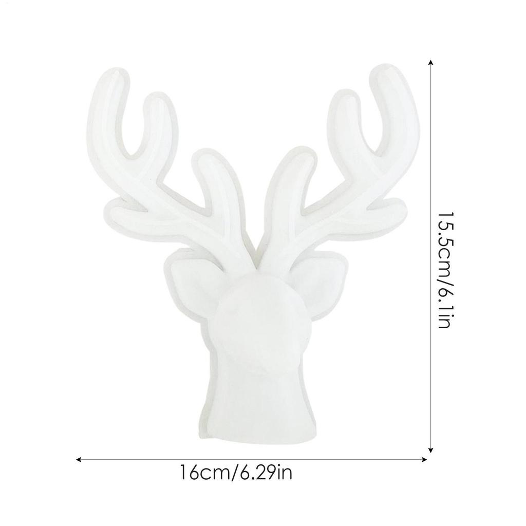 Deer Head Resin Mold 3D Silicone Mould For Christmas Cake Decoration Epoxy Resin Casting DIY Home Decor Jewelry Tray Making Mold