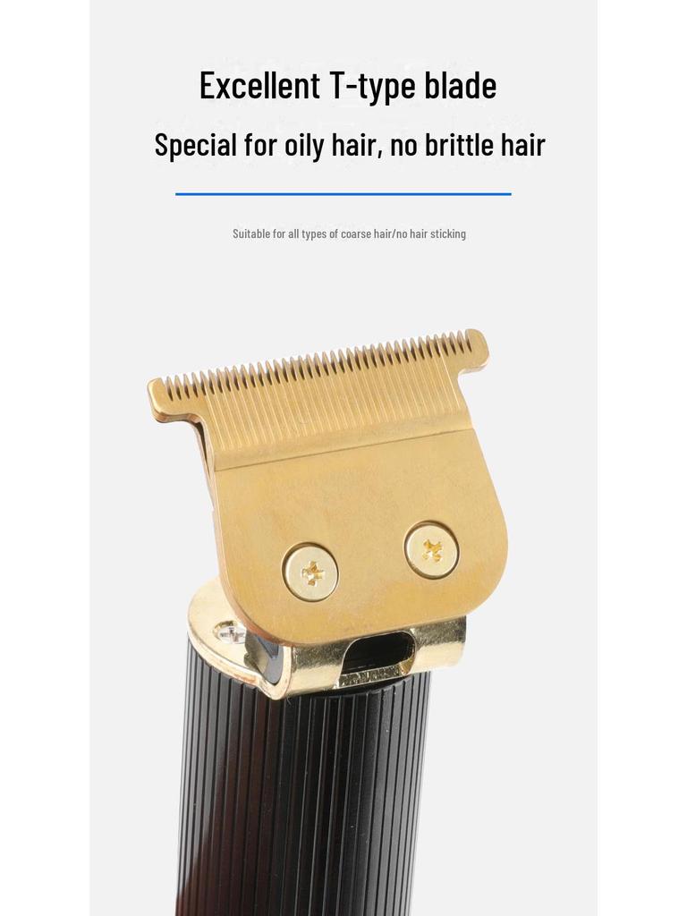 Rechargeable LED Hair Clippers: Digital Display Electric Trimmer for Haircut & Carving