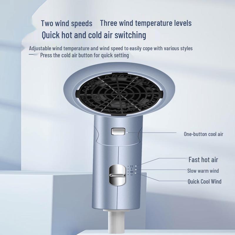 LISM Foldable Portable Negative Ion Hair Dryer