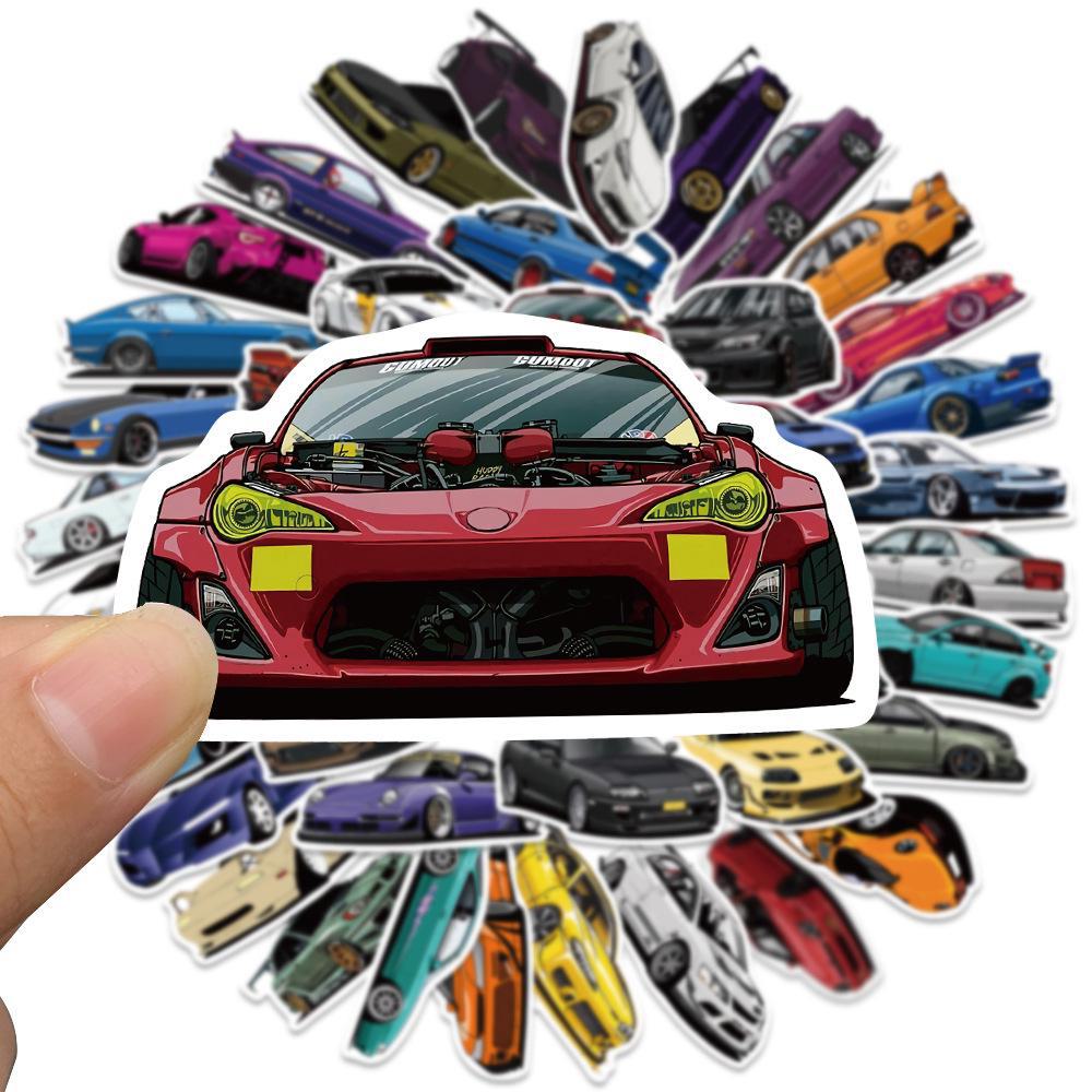 JDM Car Graffiti Stickers - Racing, Motorcycle, Luggage Waterproof Decals
